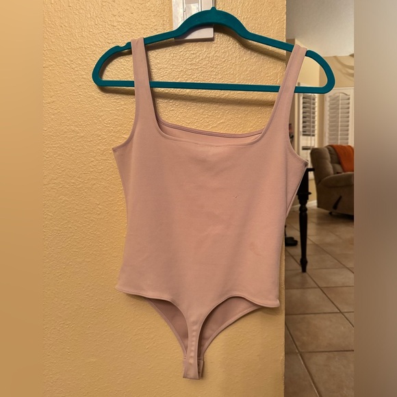 Blush Pink Express Square Neck Body Suit - Picture 3 of 3